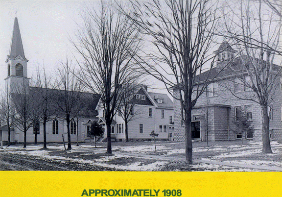 A picture containing text, tree, outdoor, yellow

Description automatically generated